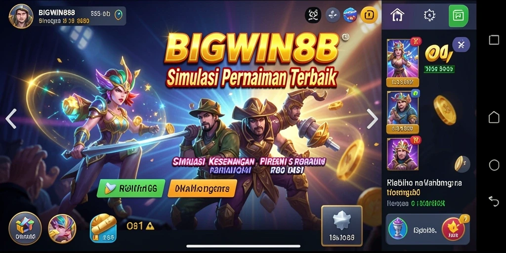 Screenshot gameplay <strong>BIGWIN88</strong> yang menampilkan momen seru dalam simulasi permainan.