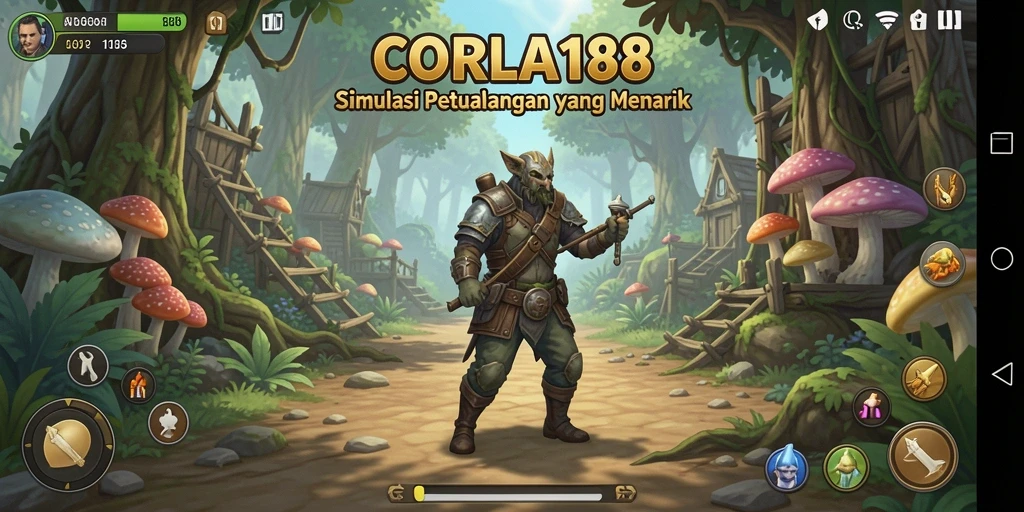 Tangkapan layar CORLA188 menunjukkan momen mendebarkan dalam permainan Simulation.