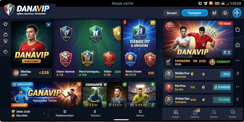 Tampilan menarik dari aplikasi Sportsbook DANAVIP saat mengakses taruhan.