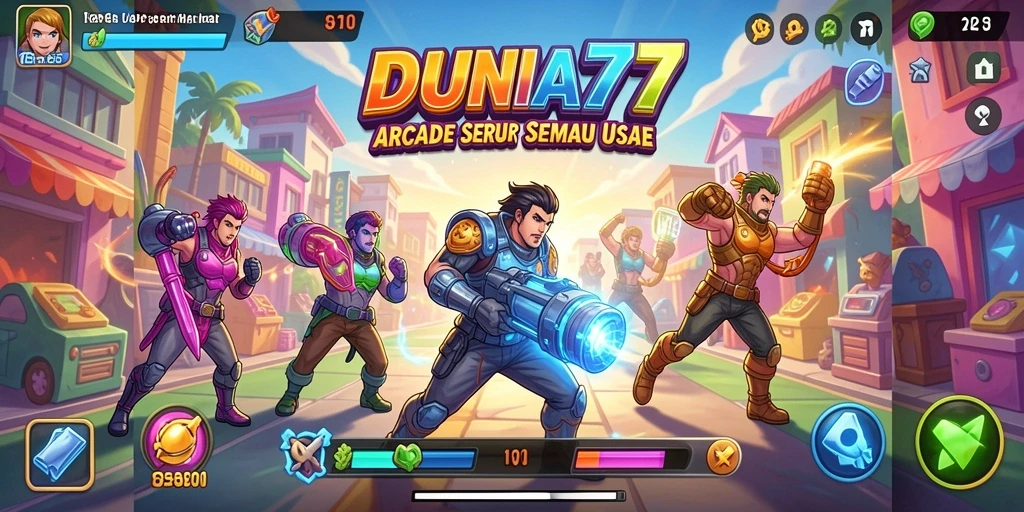 Tampilan menarik dari gameplay DUNIA77 yang seru dan menantang.