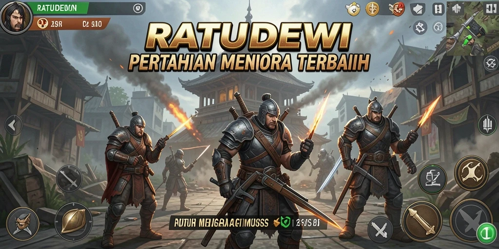 Tampilan menakjubkan dari gameplay Tower Defense RATUDEWI.