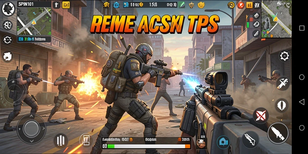 Gameplay mendebarkan dari SPIN101 dalam aksi TPS.