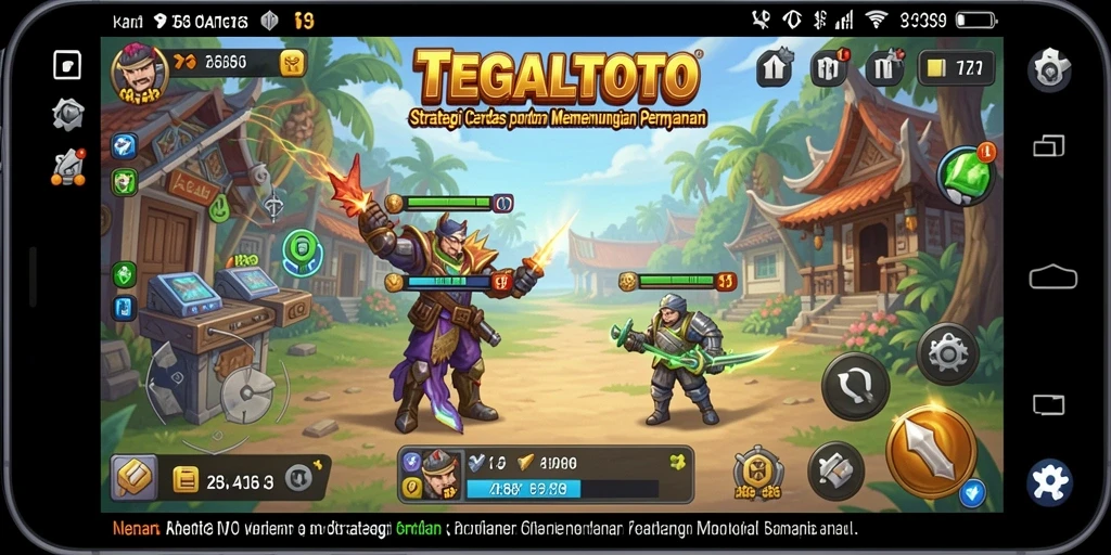 Screenshot gameplay yang menggambarkan strategi dalam TEGALTOTO.