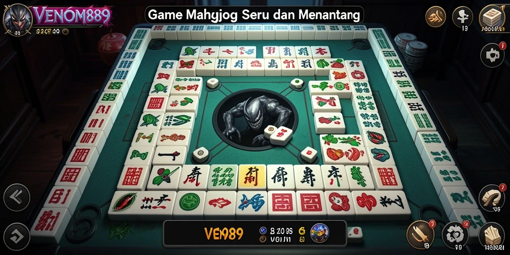 Tangkapan layar utama menunjukkan aksi gameplay Mahjong yang mengasyikkan.
